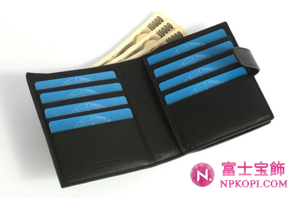 ボッテガヴェネタ シープスキン 二つ折財布 ブラック 114073V001N1000 